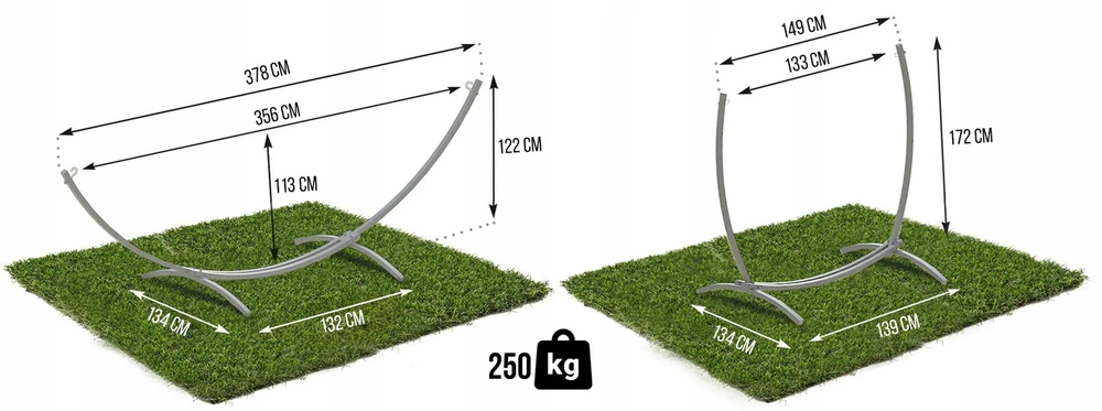Gogarden Duo 2-in-1 hamako ir braziliškos kėdės stovas su komplektu, pilkas