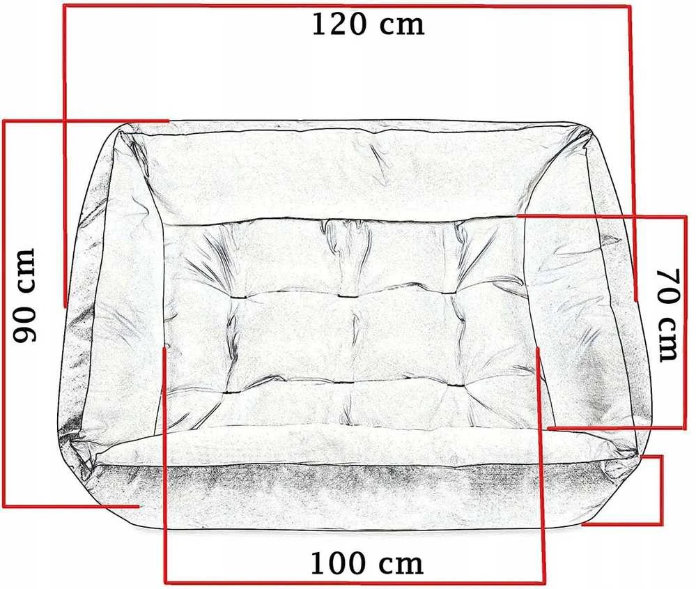 Gultas, sofa šuniui, minkštas guolis, 120x90