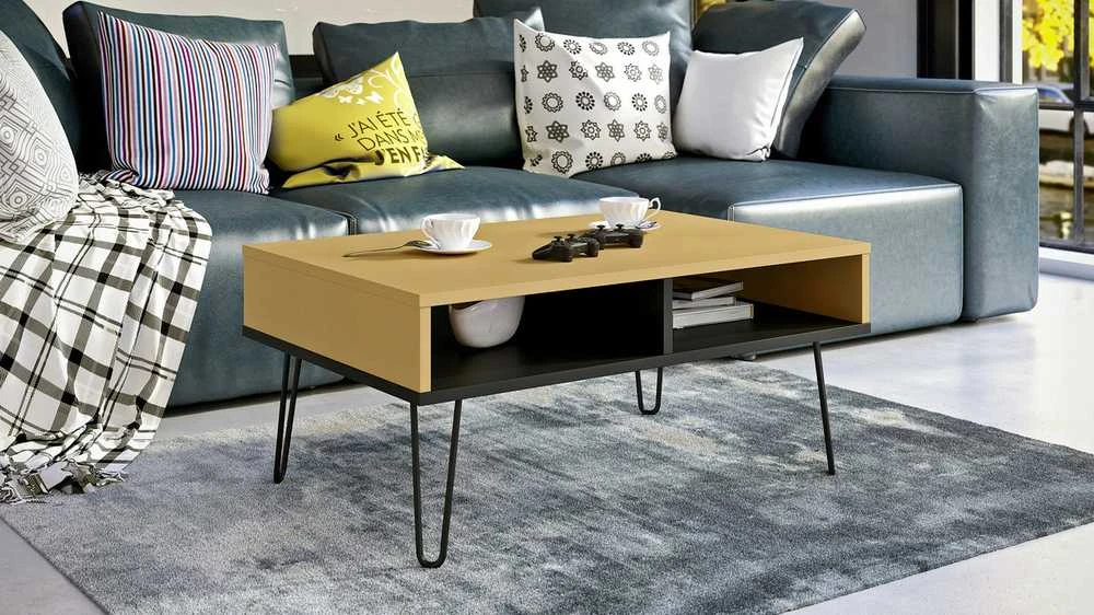 Ifuture Kavos Staliukas PIKO Dijon/Juodas - LOFT TABLE RETRO GOLD