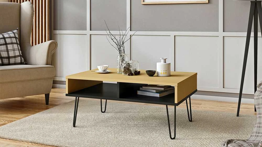 Ifuture Kavos Staliukas PIKO Dijon/Juodas - LOFT TABLE RETRO GOLD