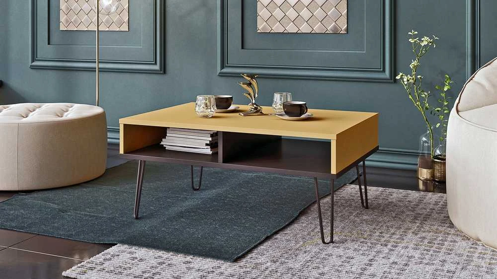 Ifuture Kavos Staliukas PIKO Dijon/Juodas - LOFT TABLE RETRO GOLD