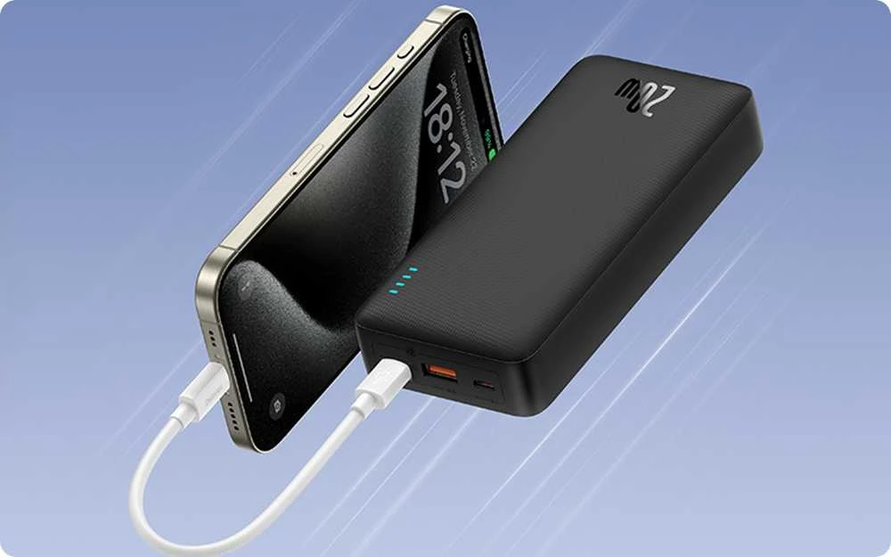 Baseus Airpow 20000mAh 20W maitinimo blokas (juodas)