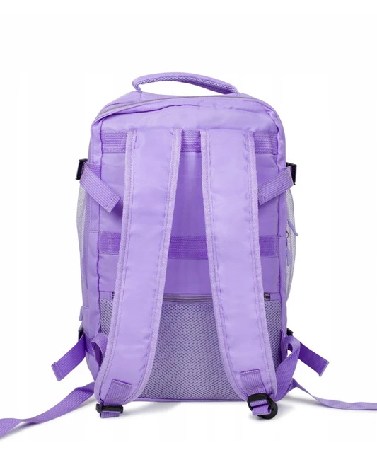 Kelioninė kuprinė lėktuvui 40x20x25 cm Consee – Ryanair, Wizz Air rankinis bagažas, violetinė