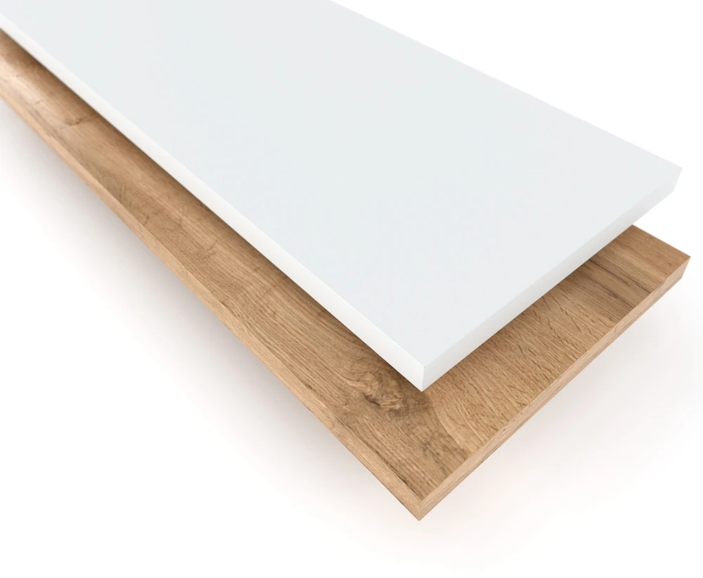 Komoda OSLO 150 cm – balta / Wotan ąžuolas, skandinaviško stiliaus