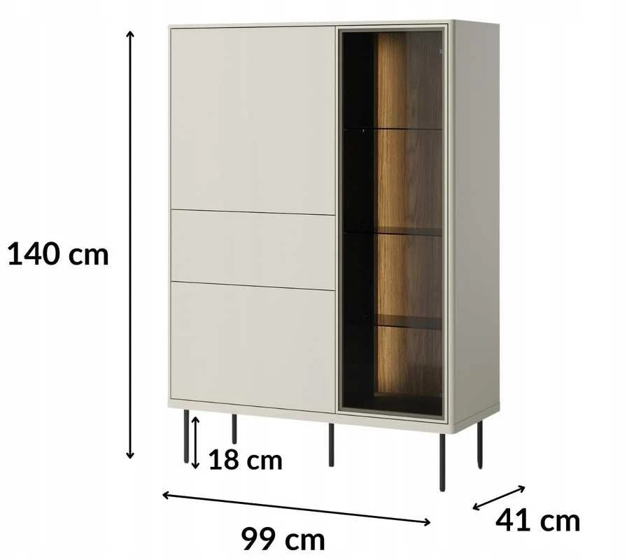 Lenart Apšviesta stiklinė vitrina Epiro Ep-01