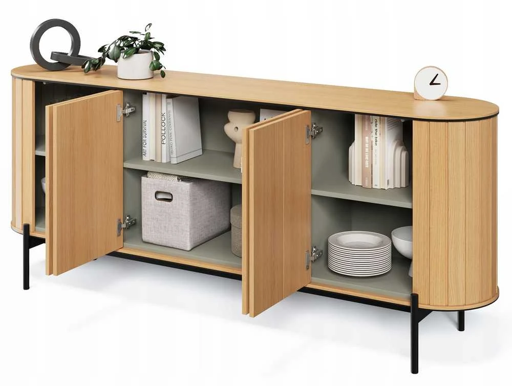 Lenart Plati komoda su spintelėmis apvali RT-04 200x45x82