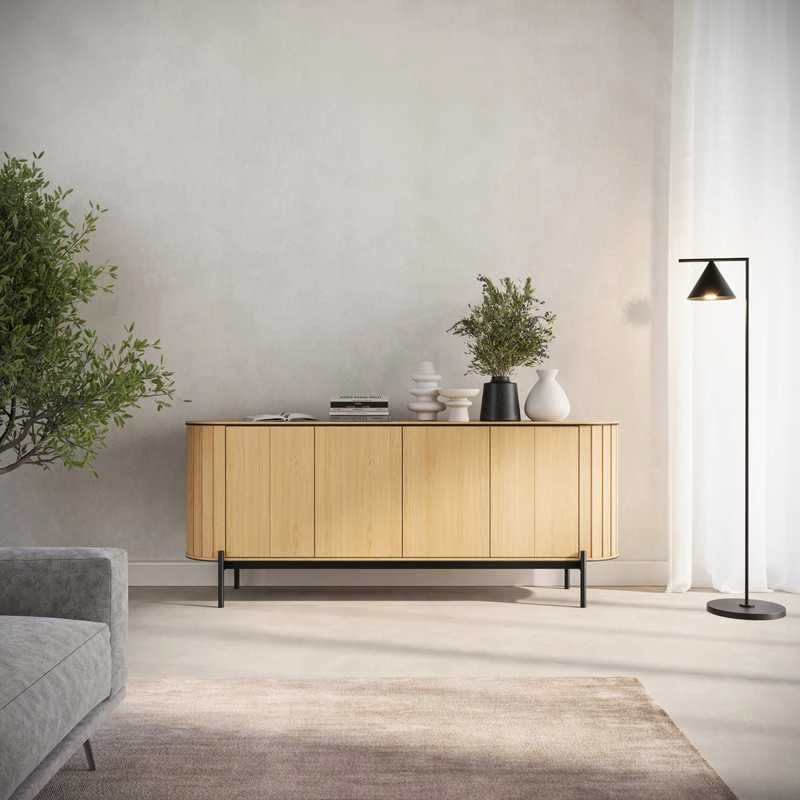 Lenart Plati komoda su spintelėmis apvali RT-04 200x45x82