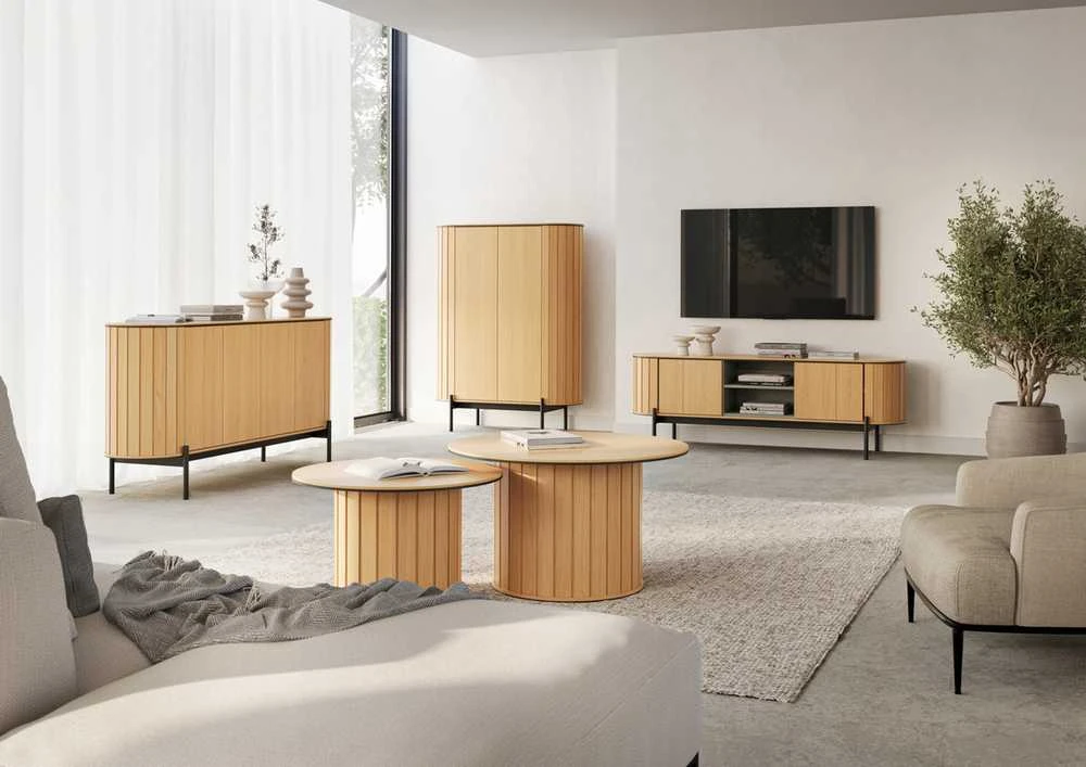 Lenart Plati komoda su spintelėmis apvali RT-04 200x45x82