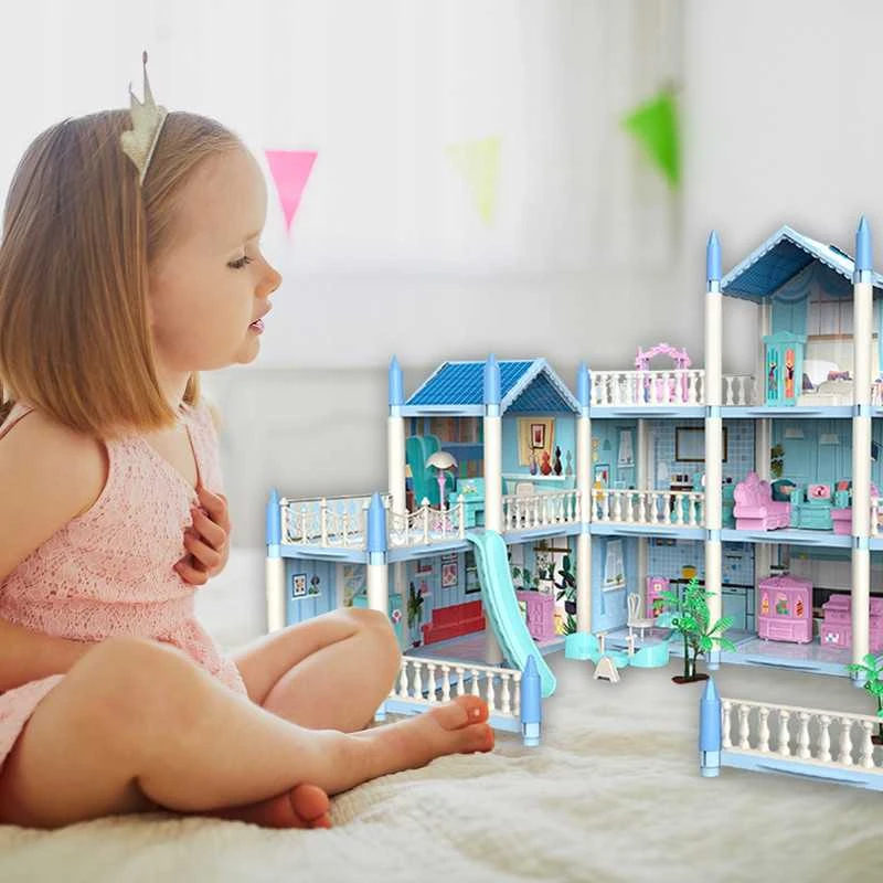 Malplay Lėlių namelis - vila su baldais ir priedais