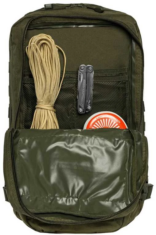 Mil-Tec karinė taktinė kuprinė 36L, alyvuogių spalvos