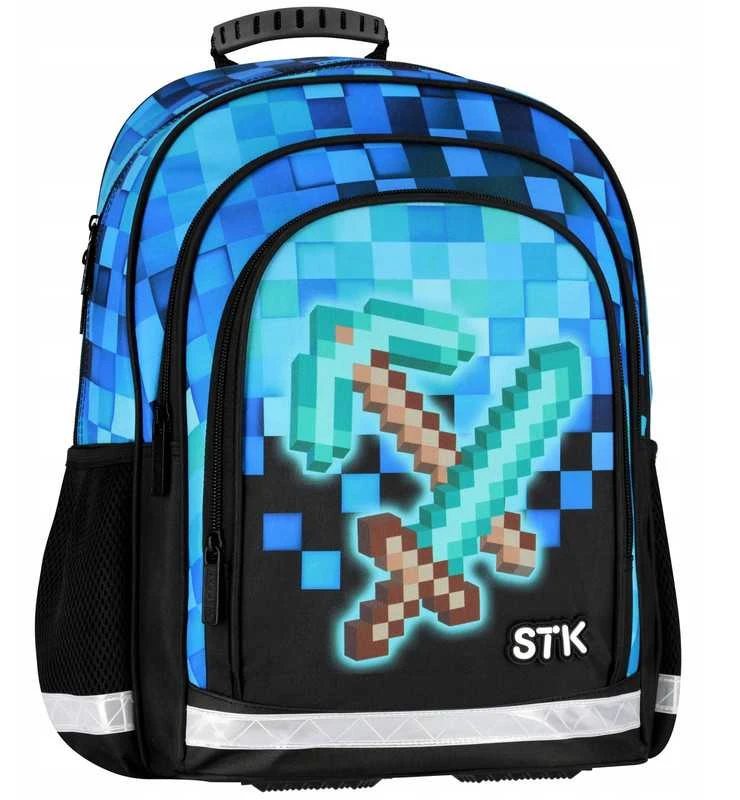 Mokyklinė kuprinė Starpak Pixel Mėlyna, mėlyna