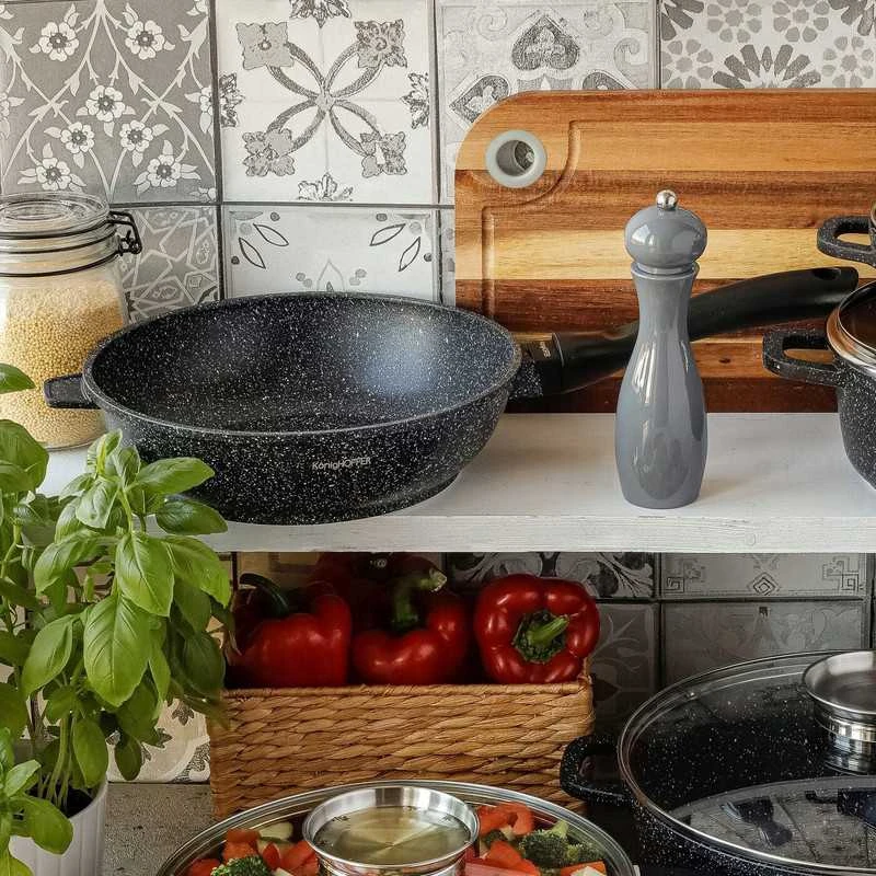 Neprideganti gili keptuvė indukcinei kaitlentei Konighoffer Pollo Juodas 24 x 7 cm