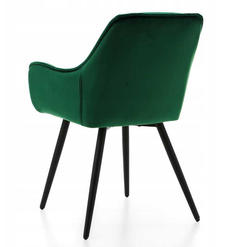 New Home Minkšta Dygsniuota Kėdė Svetainei Valgomajam VELVET Žalias SIENA