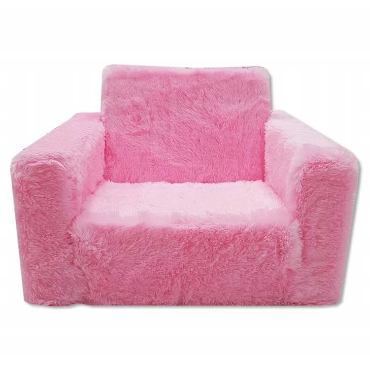 Odol Plush Vaikiškas Fotelis Išlankstomas Pliušinis Rožinis 50x40 cm