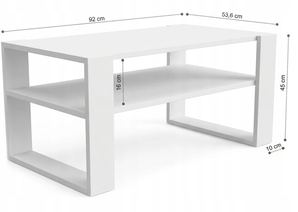 Perfect Kavos staliukas KARO 92 cm – balta / juoda