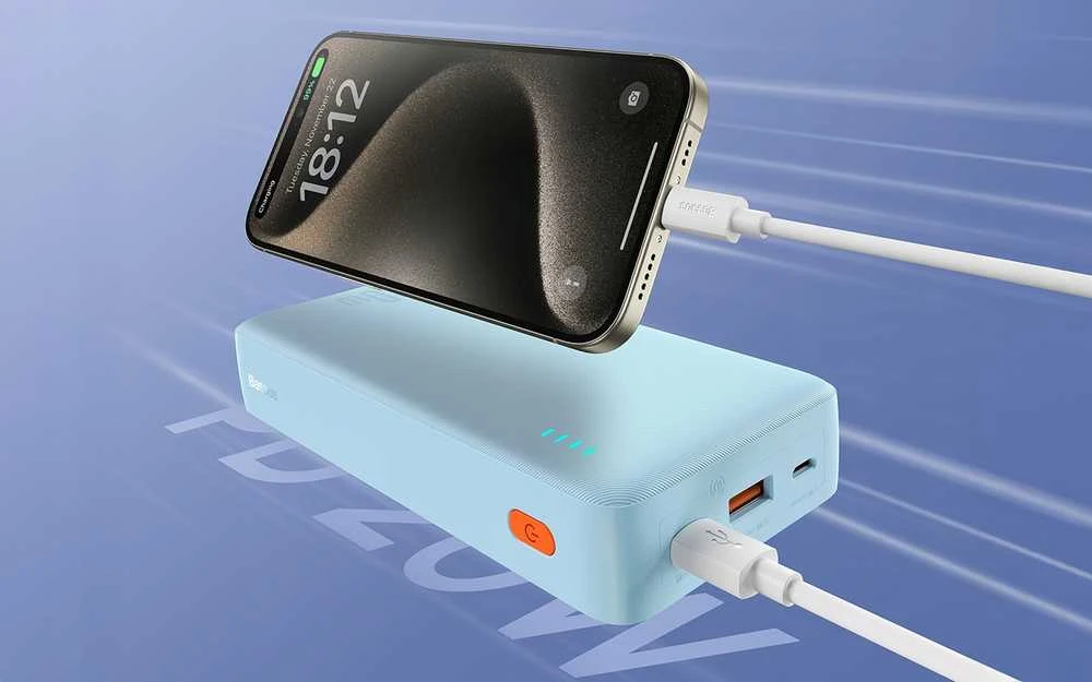 Baseus Airpow 20000mAh 20W maitinimo blokas (mėlynas)