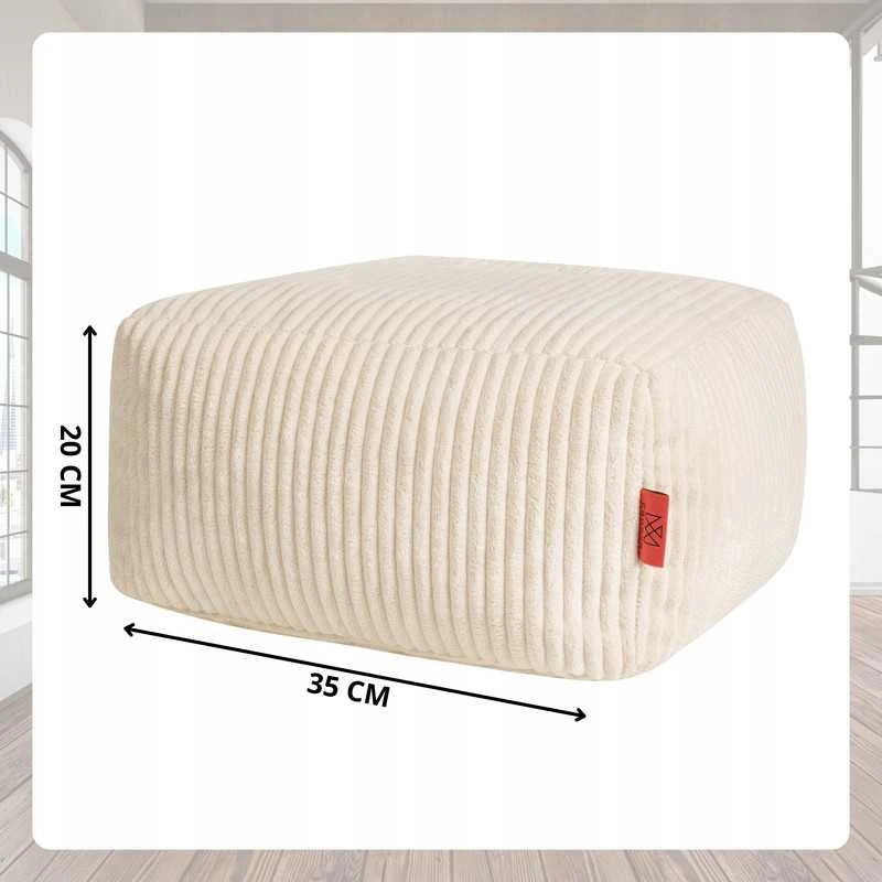 Pufas sėdmaišis 75x75x100 cm beige corduroy Cronen