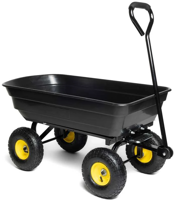Sodo transportavimo vežimėlis su išvertimo funkcija 250 kg 75 L