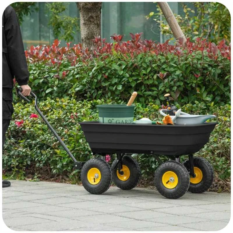 Sodo transportavimo vežimėlis su išvertimo funkcija 250 kg 75 L