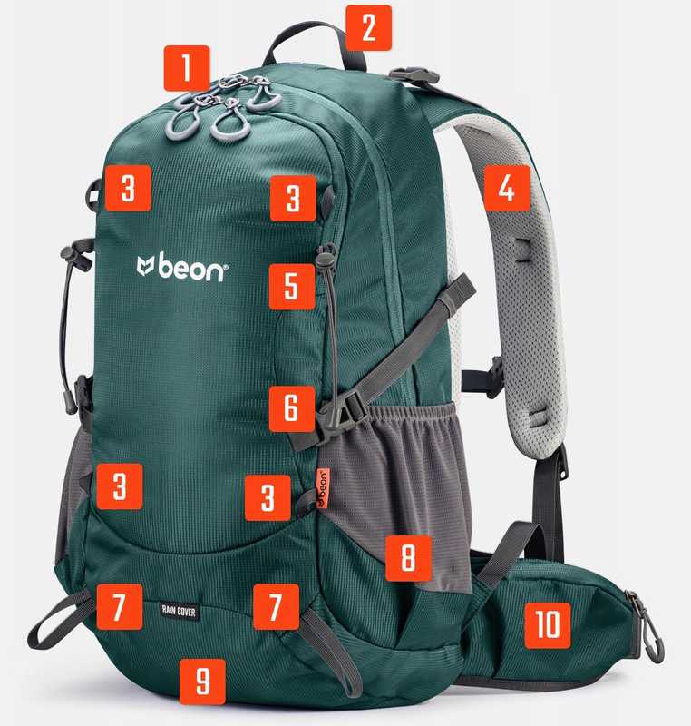 BEON XB540 TREKKING KUPRINĖ 30L ŽYGIAI KALNU VYRŲ MOTERIŠKA NYL