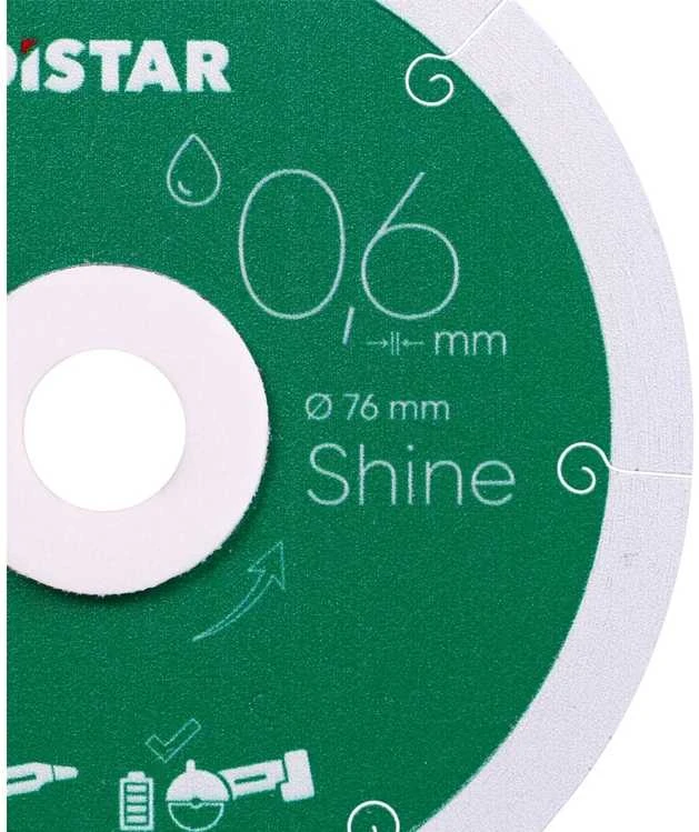 Atlas 0,6mm švaraus pjovimo 76x0,6x6x22,23 Shine, Distar deimantinis diskas plytelėm