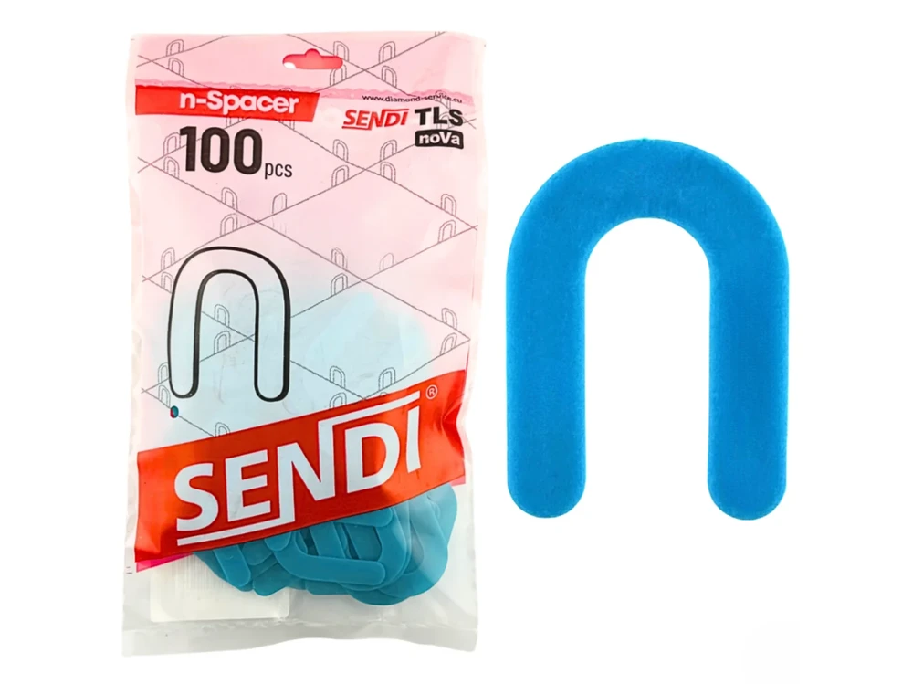 1 mm intarpai plytelėms - pasagos, N-SPACER Sendi, 100 vnt.