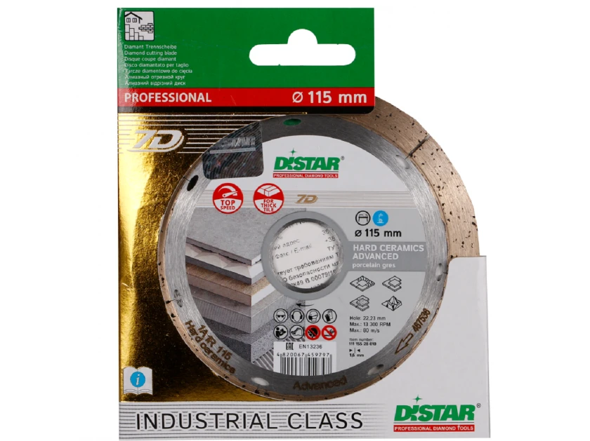 115 DISTAR HARD CERAMICS ADVANCED Deimantinis diskas plytelėms