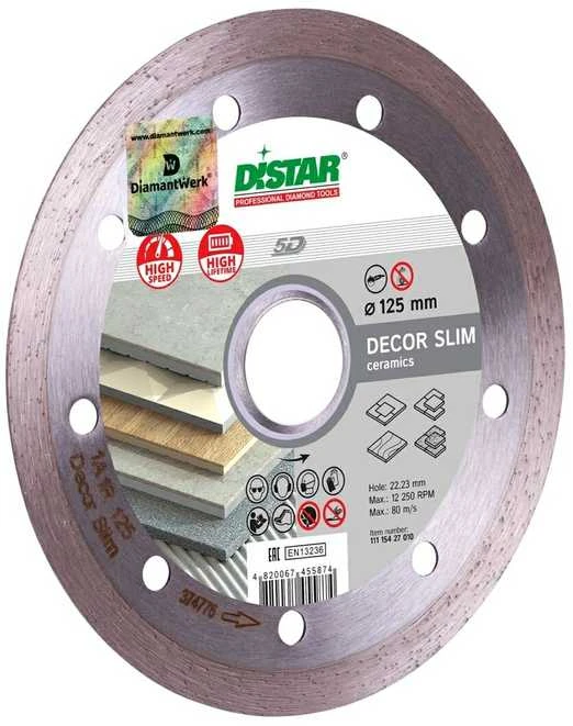 125MM DISTAR DECOR SLIM Deimantinis diskas plytelėms