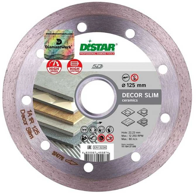 125MM DISTAR DECOR SLIM Deimantinis diskas plytelėms