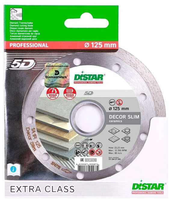 125MM DISTAR DECOR SLIM Deimantinis diskas plytelėms