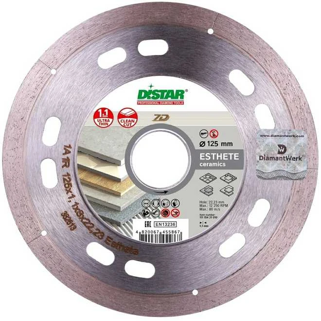125MM DISTAR ESTHETE Deimantinis diskas porcelianui, akmens masei, keramikai