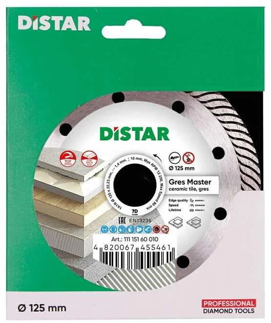 125MM DISTAR GRES MASTER Deimantinis diskas akmens masei