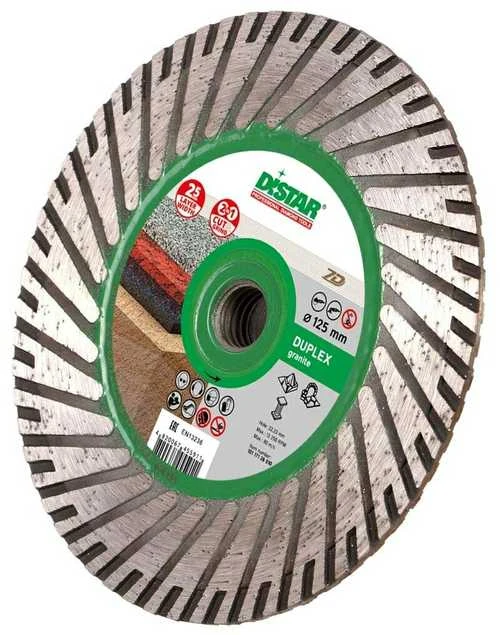 125MM DISTAR TURBO DUPLEX GRANITE Akmens pjovimo ir šlifavimo diskas su flanšu (M14)