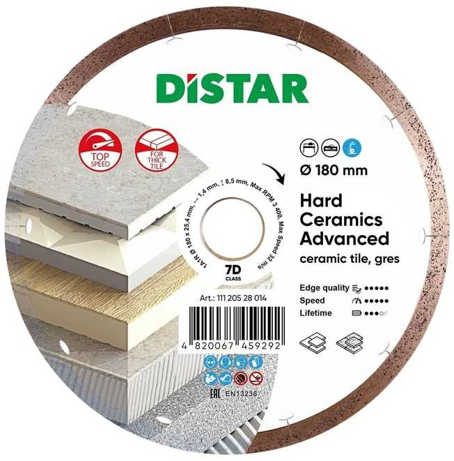 180MM DISTAR HARD CERAMICS ADVANCED Deimantinis diskas plytelėms