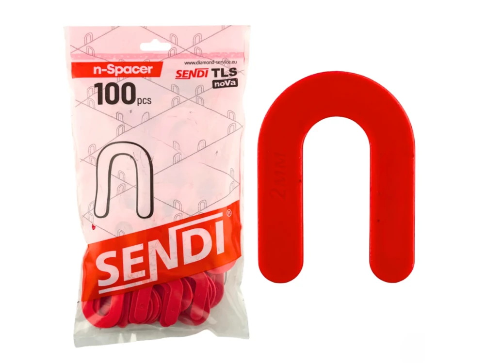 2 mm intarpai plytelėms - pasagos, N-SPACER Sendi, 100 vnt.