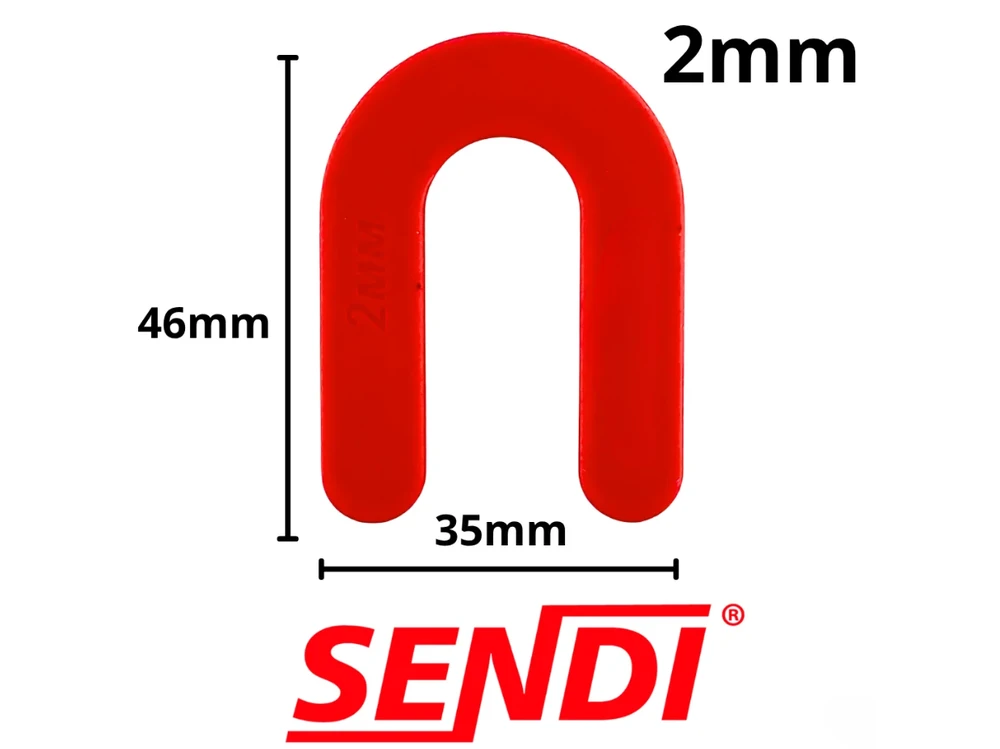 2 mm intarpai plytelėms - pasagos, N-SPACER Sendi, 100 vnt.