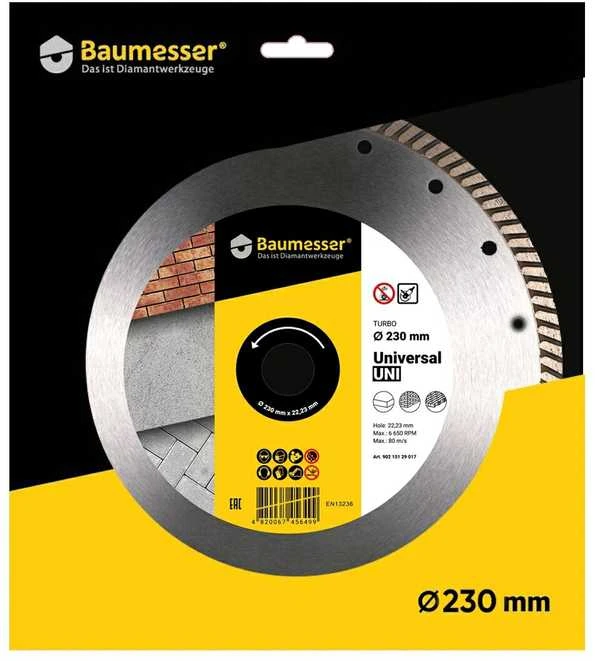 230MM BAUMESSER TURBO UNIVERSAL UNI Deimantinis diskas