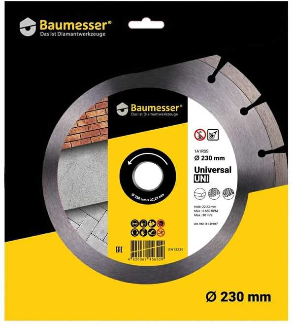 230MM BAUMESSER UNIVERSAL UNI Deimantinis diskas