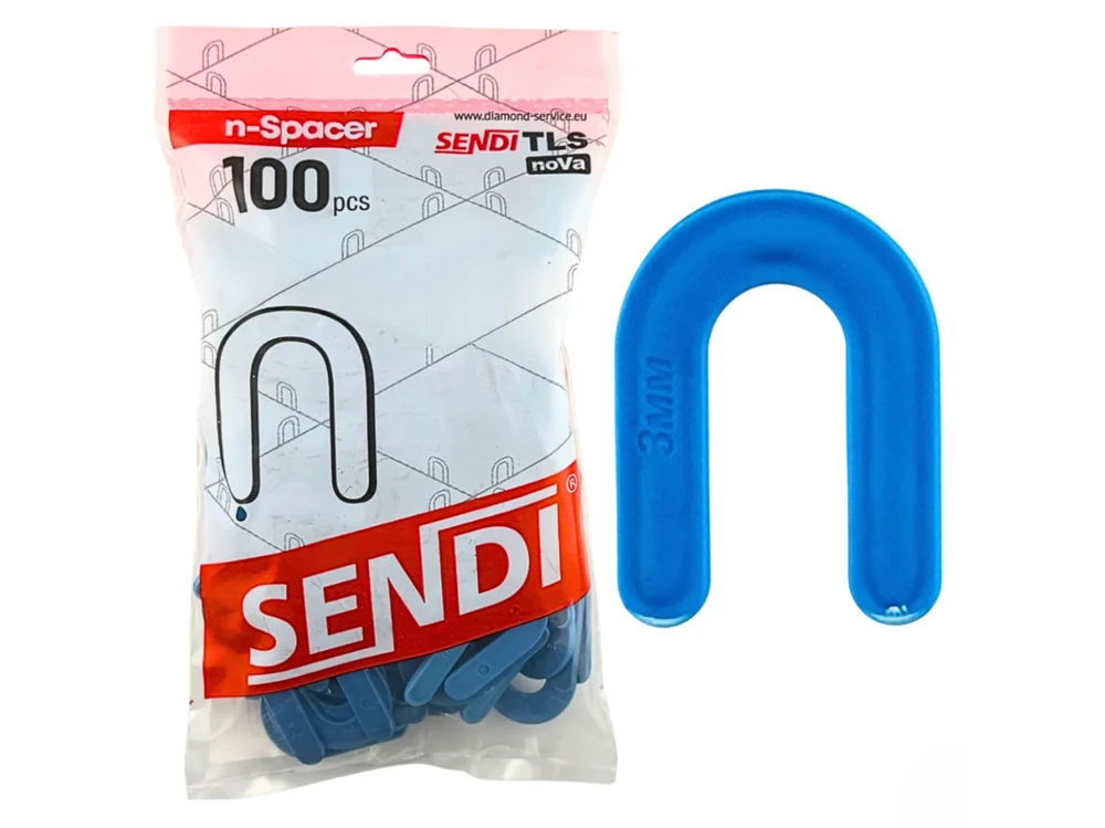 3 mm intarpai plytelėms - pasagos, N-SPACER Sendi, 100 vnt