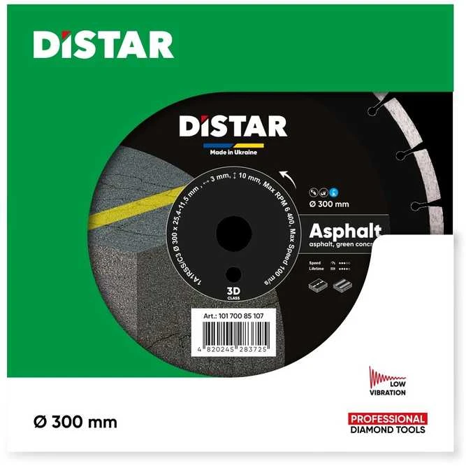 300 mm Deimantinis diskas asfaltui, Asphalt, Distar