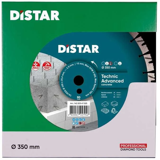 350MM DISTAR TECHNIC ADVANCED Deimantinis diskas betonui