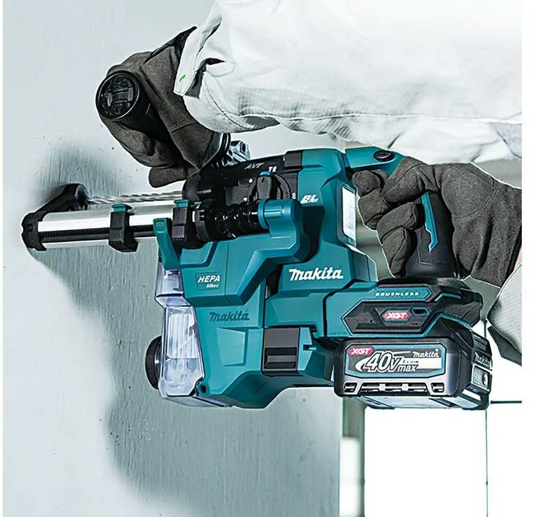 Makita HR010GZ Perforatorius XGT, 2,1 J, 20mm; 2,8kg, bešepetėlinis variklis, AWS (be AWS lusto), AVT; XPT; "Z" versija - komplektuojamas be akumuliatoriaus ir kroviklio