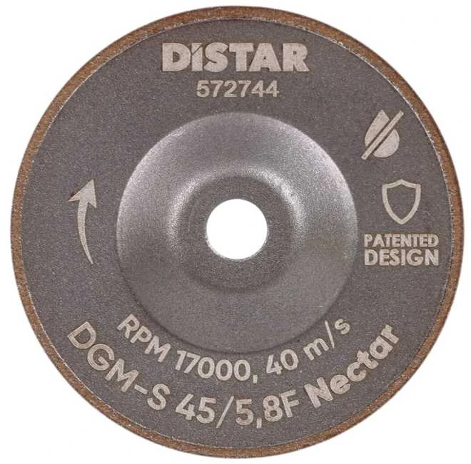 45 mm deimantinis šlifavimo diskas plytelėms, graveriui, su koteliu DGM-S 45/5.8F #100 Nectar, Distar