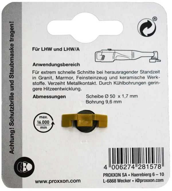 Deimantinis šlifavimo diskas PROXXON 50x1,7x9,6mm