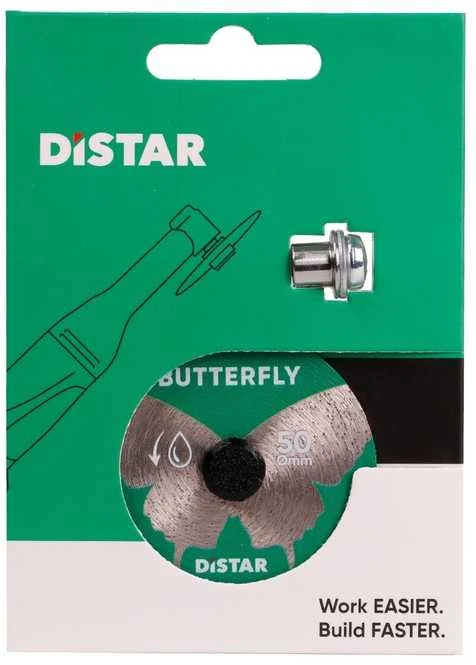 50 mm deimantinis diskas su koteliu graveriui, plytelėms pjauti, Butterfly, Distar