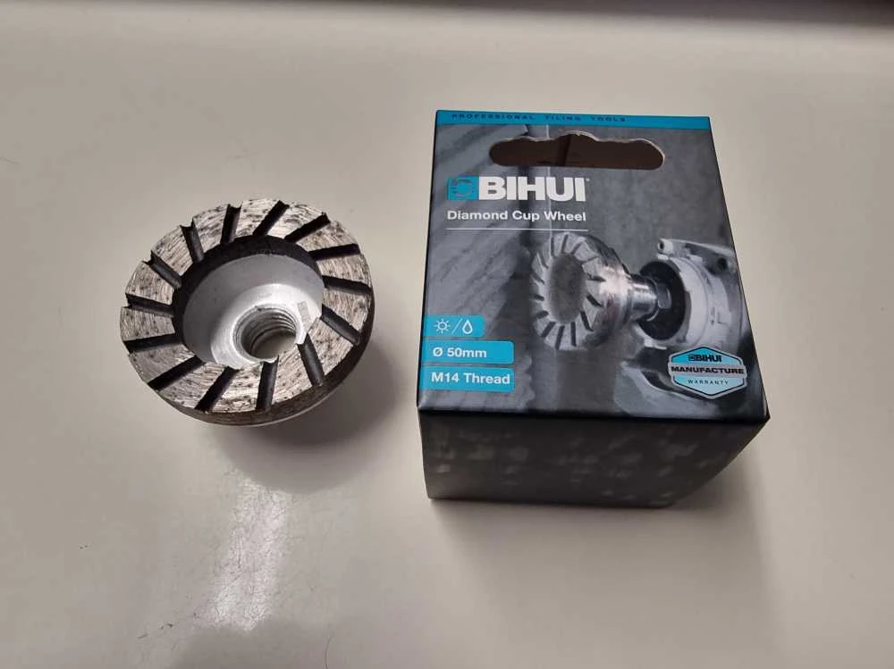 50mm M14 šlifavimo diskas betonui, plytelių klijams BIHUI DGW50