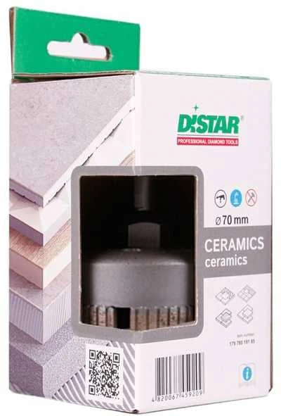 Grąžtas 70 mm Plytelių gręžimo karūna DISTAR DDS-W CERAMICS