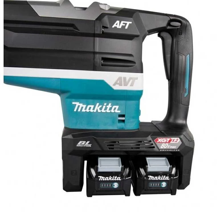 Makita HR006GZ Perforatorius XGT, 40V MAX x2 (80V MAX), SDS-MAX, 21,4 J, 52mm; 12,9kg, bešepetėlinis variklis, AVT, AFT, AWS (be AWS lusto); XPT; "Z" versija - komplektuojamas be akumuliatoriaus ir kroviklio