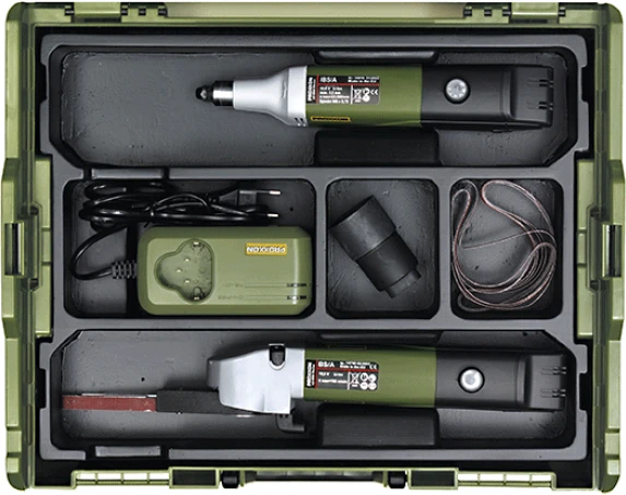 Akumuliatorių ir įkroviklio komplektas PROXXON L-Boxx 10,8V 2x2,6Ah