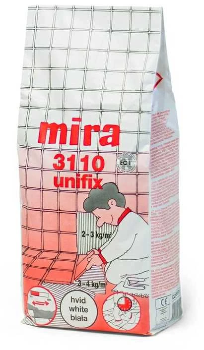 Balti ir elastingi plytelių klijai Mira 3110 Unifix C2TE S1, 25 kg